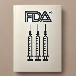 FDA logo and three insulin needles below it