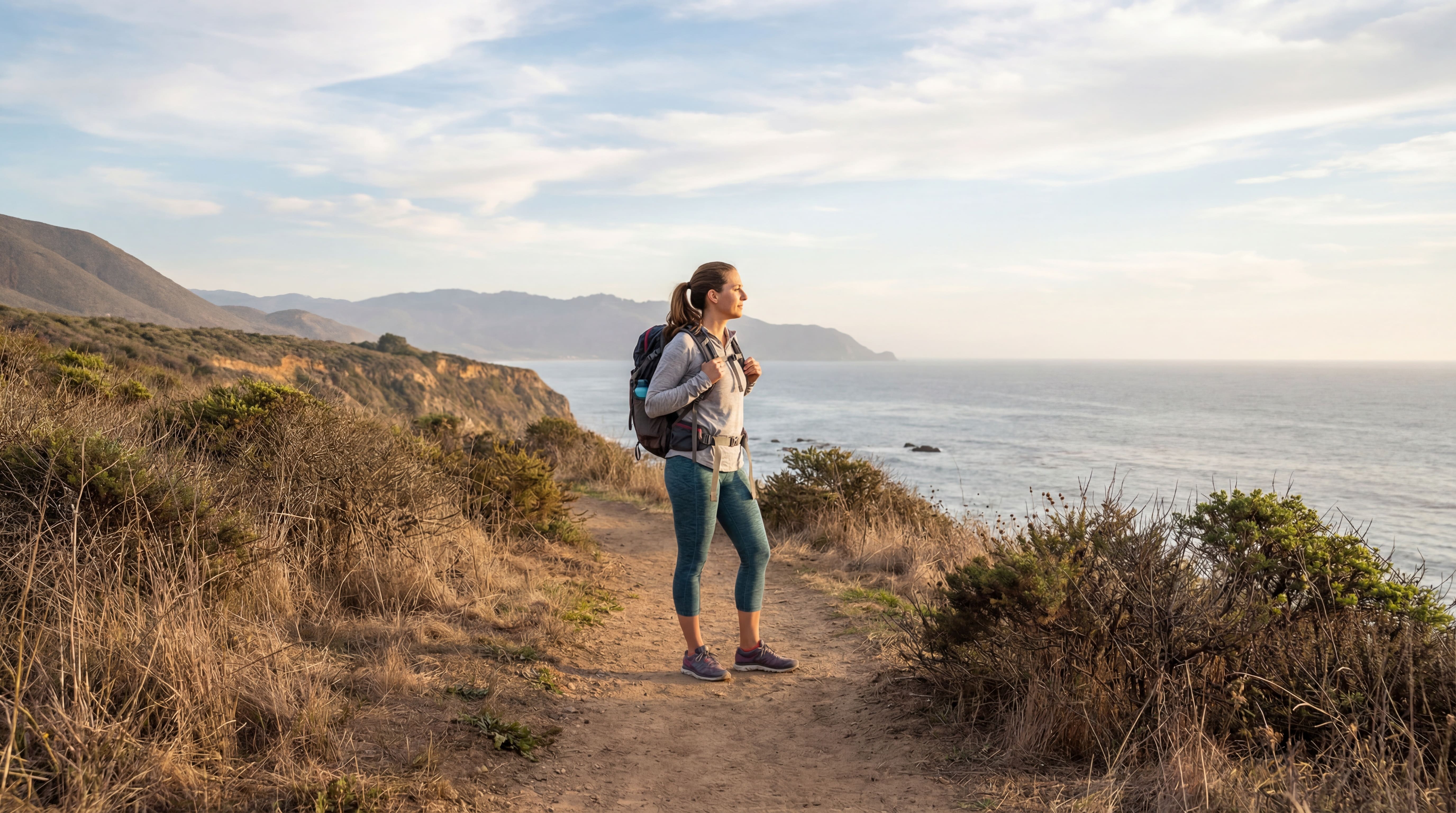 woman-hiking-staring-at-coast