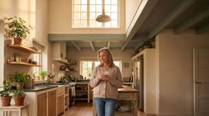 woman-standing-glass-of-water